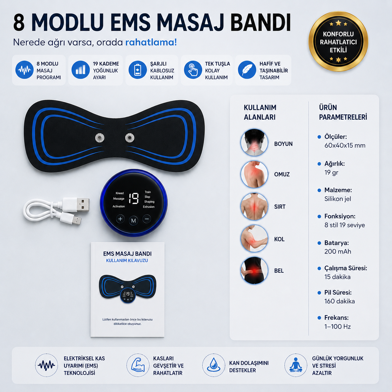 Mini Kelebek Masaj Bandı